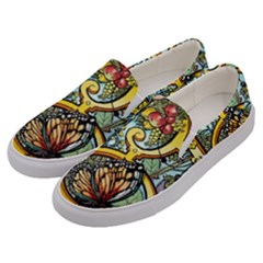 The Illustrated Alphabet - B - By Larenard Men s Canvas Slip Ons by LaRenard