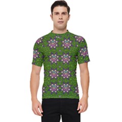 Star Over The Healthy Sacred Nature Ornate And Green Men s Short Sleeve Rash Guard by pepitasart