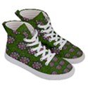 Star Over The Healthy Sacred Nature Ornate And Green Women s Hi-Top Skate Sneakers View3