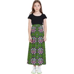 Star Over The Healthy Sacred Nature Ornate And Green Kids  Skirt by pepitasart