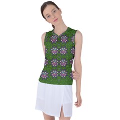 Star Over The Healthy Sacred Nature Ornate And Green Women s Sleeveless Sports Top by pepitasart