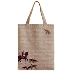 Foxhunt Horse And Hound Zipper Classic Tote Bag by Abe731