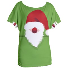 Santa Claus Hat Christmas Women s Oversized Tee by Mariart