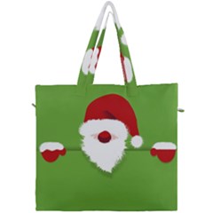 Santa Claus Hat Christmas Canvas Travel Bag by Mariart