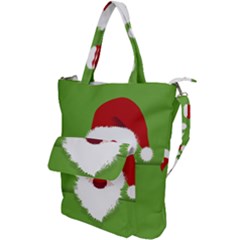 Santa Claus Hat Christmas Shoulder Tote Bag by Mariart