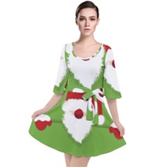 Santa Claus Hat Christmas Velour Kimono Dress by Mariart