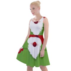 Santa Claus Hat Christmas Knee Length Skater Dress