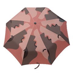 Illustrations Of Love And Kissing Women Folding Umbrellas by Alisyart