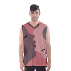 Illustrations Of Love And Kissing Women Men s Basketball Tank Top by Alisyart