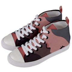 Illustrations Of Love And Kissing Women Women s Mid-top Canvas Sneakers by Alisyart