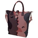 Illustrations Of Love And Kissing Women Buckle Top Tote Bag View1