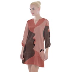 Illustrations Of Love And Kissing Women Open Neck Shift Dress by Alisyart