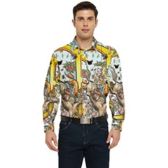 The Illustrated Alphabet - J - By Larenard Men s Long Sleeve Pocket Shirt  by LaRenard