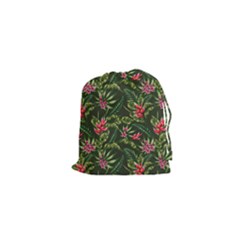 Tropical Flowers Drawstring Pouch (xs) by goljakoff