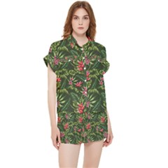 Tropical Flowers Chiffon Lounge Set by goljakoff