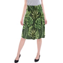 Green Leaves Midi Beach Skirt by goljakoff