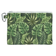 Green Leaves Canvas Cosmetic Bag (xl) by goljakoff