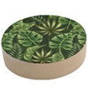 Green leaves Wooden Bottle Opener (Round) View1