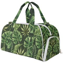 Green Leaves Burner Gym Duffel Bag by goljakoff