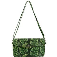 Green Leaves Removable Strap Clutch Bag by goljakoff