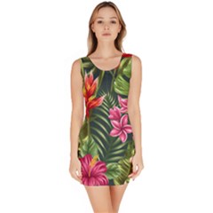 Tropical Flowers Bodycon Dress by goljakoff