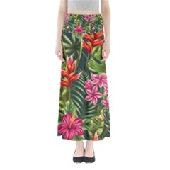 Tropical Flowers Full Length Maxi Skirt by goljakoff