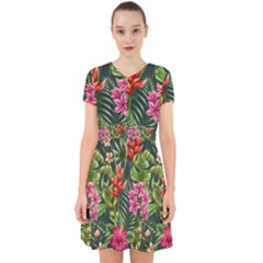 Tropical Flowers Adorable In Chiffon Dress by goljakoff