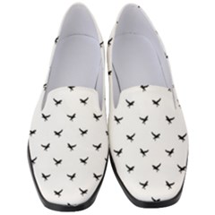 Birds Flying Motif Silhouette Print Pattern Women s Classic Loafer Heels by dflcprintsclothing