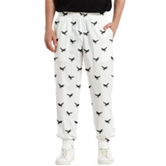 Birds Flying Motif Silhouette Print Pattern Men s Elastic Waist Pants by dflcprintsclothing