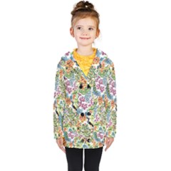 Peacock Pattern Kids  Double Breasted Button Coat by goljakoff