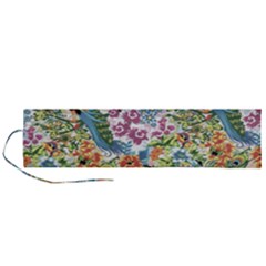 Peacock Pattern Roll Up Canvas Pencil Holder (l) by goljakoff
