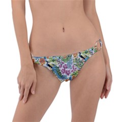 Peacock Pattern Ring Detail Bikini Bottom by goljakoff