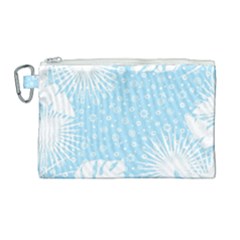 Flower Illustrations Canvas Cosmetic Bag (large)