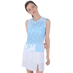 Flower Illustrations Women s Sleeveless Sports Top