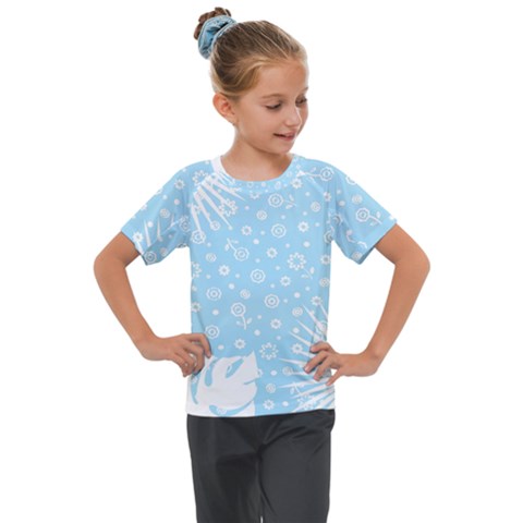 Flower Illustrations Kids  Mesh Piece Tee by HermanTelo