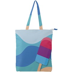 Ice Summer Beach Sea Dessert Double Zip Up Tote Bag by HermanTelo