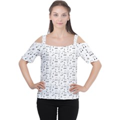 Music Notes Wallpaper Cutout Shoulder Tee