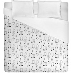 Music Notes Wallpaper Duvet Cover (king Size)