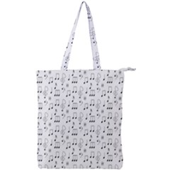 Music Notes Wallpaper Double Zip Up Tote Bag