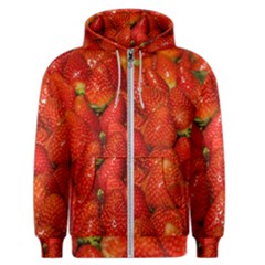 Colorful Strawberries At Market Display 1 Men s Zipper Hoodie by dflcprintsclothing