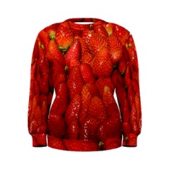 Colorful Strawberries At Market Display 1 Women s Sweatshirt by dflcprintsclothing