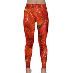 Colorful Strawberries At Market Display 1 Classic Yoga Leggings by dflcprintsclothing