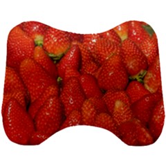 Colorful Strawberries At Market Display 1 Head Support Cushion by dflcprintsclothing