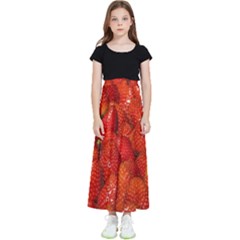 Colorful Strawberries At Market Display 1 Kids  Skirt by dflcprintsclothing