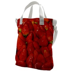 Colorful Strawberries At Market Display 1 Canvas Messenger Bag by dflcprintsclothing