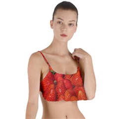 Colorful Strawberries At Market Display 1 Layered Top Bikini Top  by dflcprintsclothing