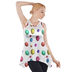 Egg Easter Texture Colorful Side Drop Tank Tunic by HermanTelo