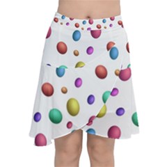 Egg Easter Texture Colorful Chiffon Wrap Front Skirt by HermanTelo