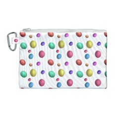Egg Easter Texture Colorful Canvas Cosmetic Bag (Large)