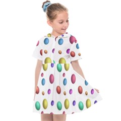 Egg Easter Texture Colorful Kids  Sailor Dress